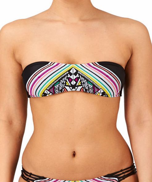 Rip Curl Womens Rip Curl Tribal Bandeau Bikini Top - Black