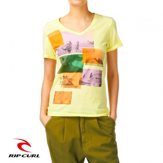 Womens Rip Curl Uiramuta T-Shirt - Elfin Yellow