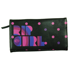 Ladies Ripcurl Dots Wallet. Black