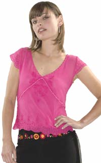 silk beaded top