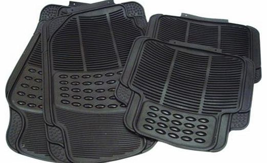 4PC Universal Black Rubber Trim to Fit Heavy Duty Car Mat Set