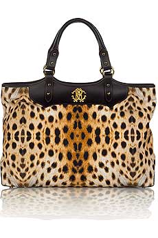 Canvas leopard shopper