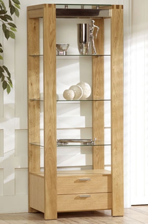 Oak and Glass Display Unit