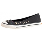 Womens Kipper Canvas Pump Black