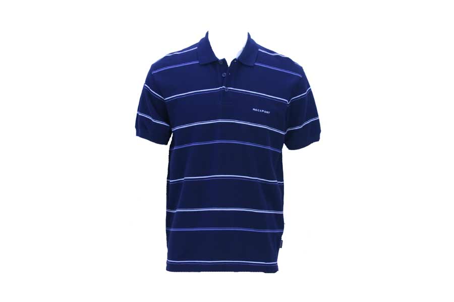 - Stripe Polo - Navy