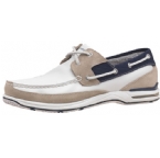 Mens Schooner Shoe White/Navy