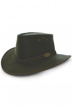 Leather Packaway Hat