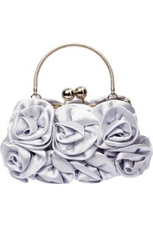 satin flower handbag