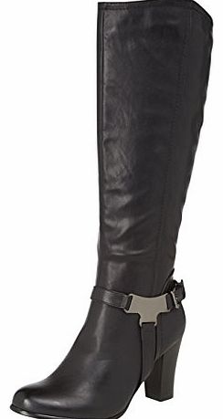 Roman Womens Side Trim Knee High Boots Ladies Black Size 7