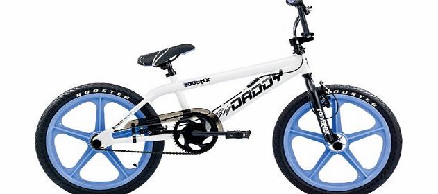 Rooster Boys Big Daddy Single Speed Freestyle BMX Bike with Lilac Skyways - (White, 11 Inch, 20 Inch)