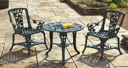 Rose Garden Bistro Set - Verdigris