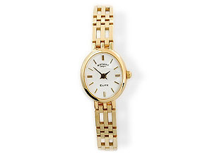 9ct Gold Elite Open Link Bracelet Watch