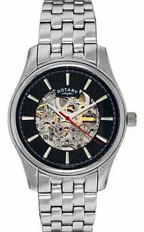 Rotary Mens Skeleton Bracelet Watch