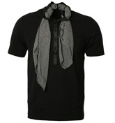 Black Button Fastening T-Shirt