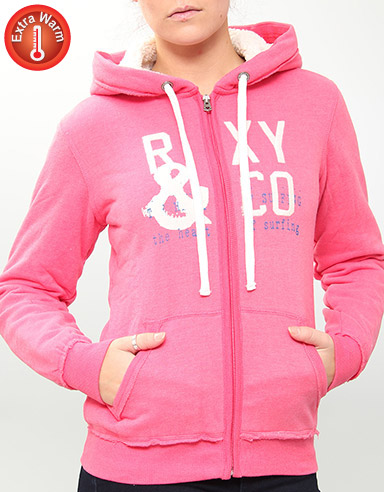 Roxy Block Party Sherpa zip hoody