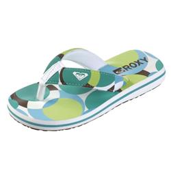 Girls Little Poka Dots Flip Flops - White