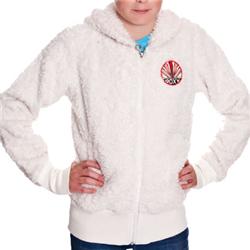 Girls Snow Trip Zip Hoody - Cream