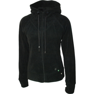 Roxy Ladies Ladies Roxy Bees Knees Hooded Fleece. True Black