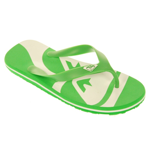 Ladies Roxy Corp Flip Flops. Green