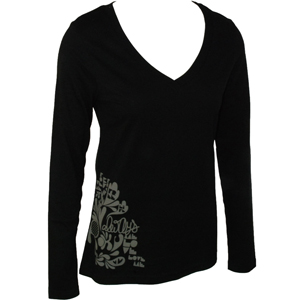 Ladies Roxy Love Me Fun & Fly L/S T-Shirt. Black