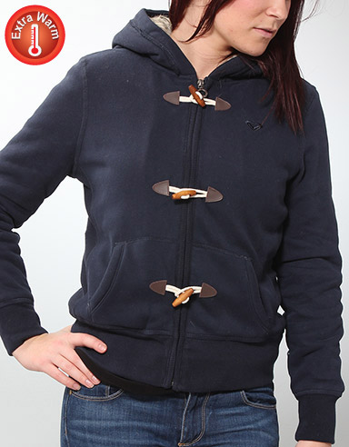 Winter Love Sherpa lined zip hoody - Eclipse