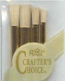 4Pc White Bristle Stencil Brush Set