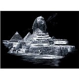 EGYPTIAN SPHINX LARGE ENGRAVING ART SILVER SCRAPER FOIL