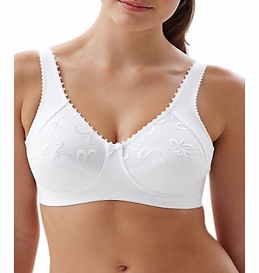 Grace 513 Cotton Rich Non-Wired Bra, White