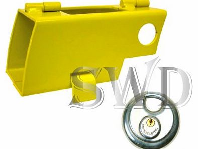 Security Trailer Caravan Hitch Hinge Coupling Lock Disc Padlock Anti Theft