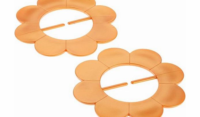 Ruco V513.1 Decorative Curtain Tie-Back Set of 2 Flower Orange