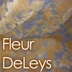 Fleur De Lys Faux Fur Cushion