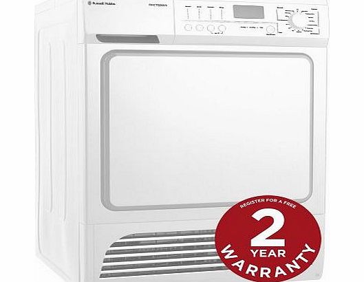 Russell Hobbs RHCTD200 8Kg White Condensor Sensor Tumble Dryer - Free 2 Year Warranty*