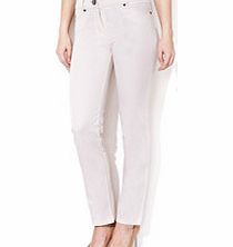 Rami beige cotton blend trousers