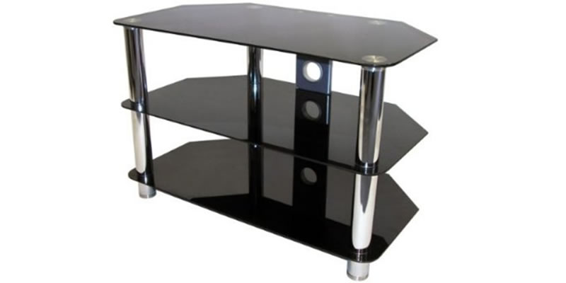 ZIN321535/BKI Universal Black Glass Stand