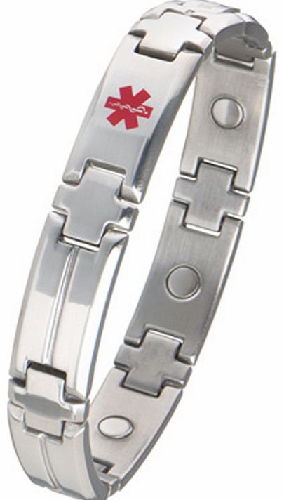 Mens Magnetic Medical Alert Bracelet