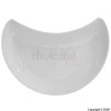 White Porcelain Half Moon Vegetable Dish