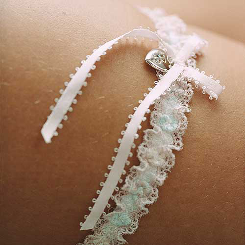 Bridal Rose Embroidered Garter