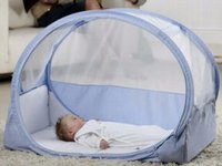 Pop Up Bubble Travel Cot - Blue