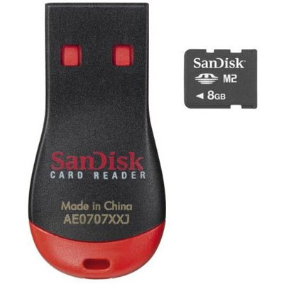 8GB M2 Memory Stick w/Reader