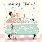 Sarah Gibb Eco-Chic Greetings Card - Saving Water