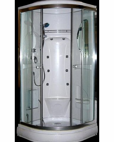 Sascom SHOWER CABIN ENCLOSURE CUBICLE MASSAGE QUAD CORNER 900 x 900mm, SAS-150