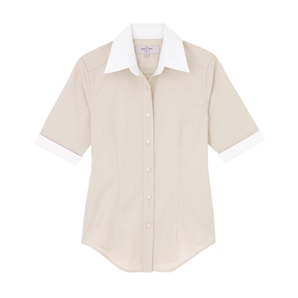 Beige Clara Short-Sleeve Shirt