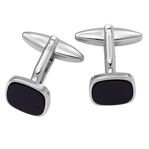 Black Stone Square Cufflink