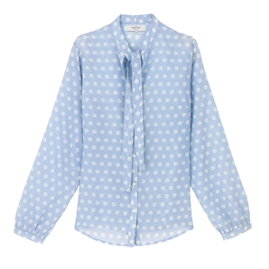 Blue Spot Loren Tie Neck Blouse