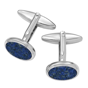 Blue Stone Oval Cufflink