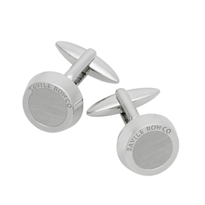 Savile Row Chunky Silver Effect Cufflinks