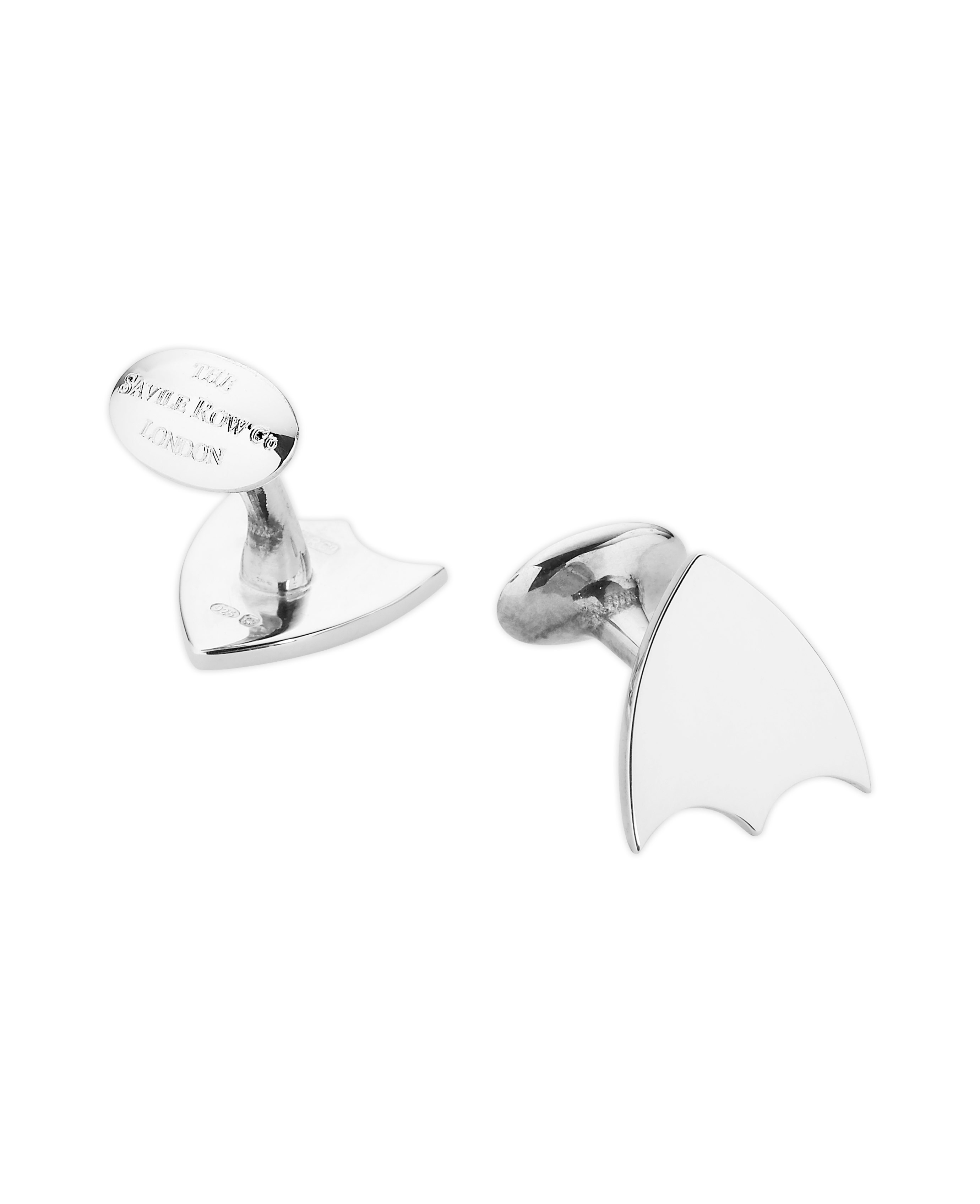 Engravable Sterling Silver Shield Cufflinks