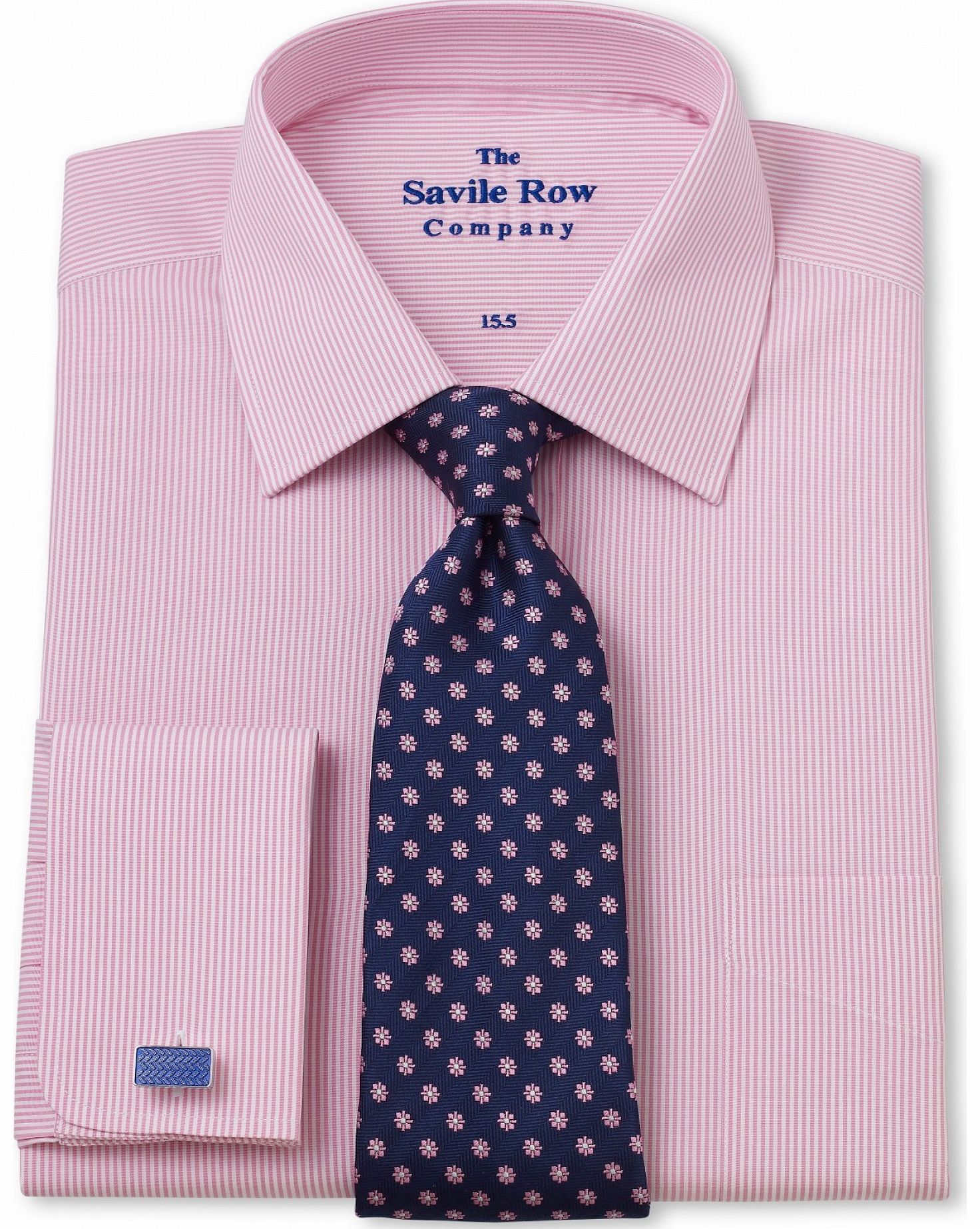 Pink Fine Stripe Classic Fit Shirt 15 1/2``