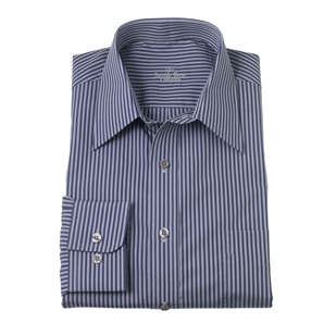 Grey Navy Stripe Casual Shirt