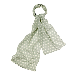 Mint Silk/Cotton Spot Scarf